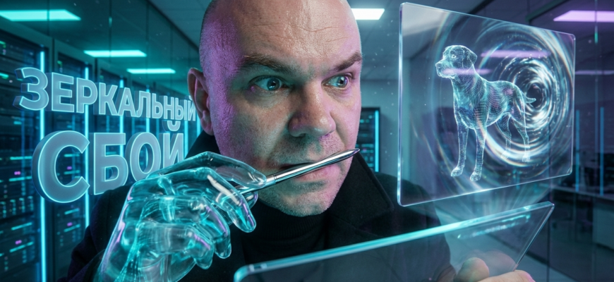 Собака, смотрящая на свое отражение в зеркале, выглядит удивительно.