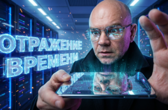 Старик, смотрящий на себя в зеркале, момент осознания старости